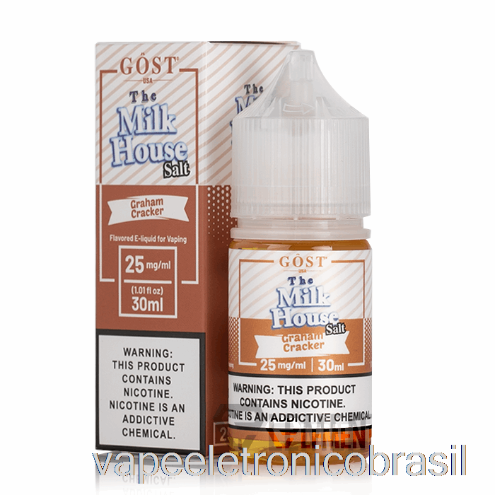 Vape Eletrônico Graham Cracker Salts - The Milk House - Gost Vapor - 30ml 50mg